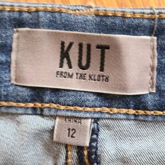 NEW NWT! KUT FROM THE KLOTH CHARLOTTE HIGH RISE STRAIGHT LEG TROUSER JEANS sz 12 - Picture 7 of 8